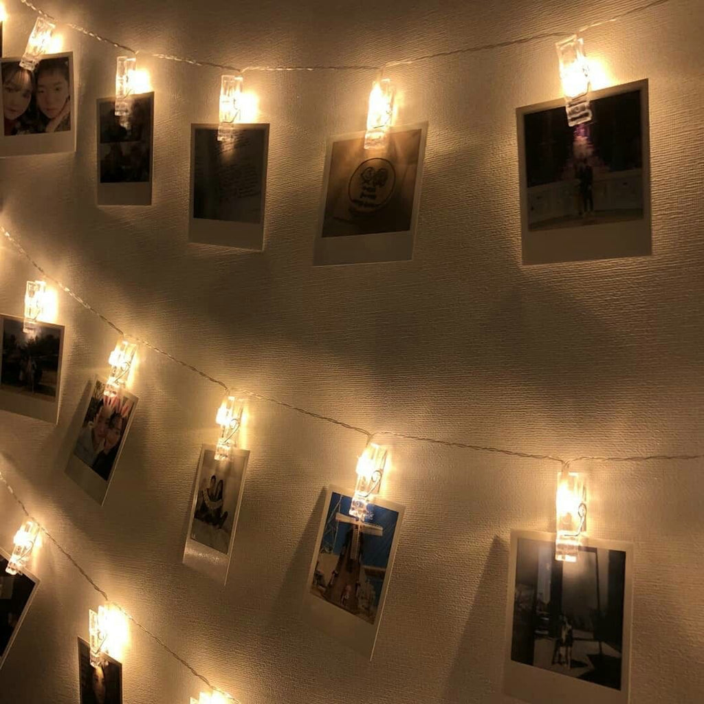 Polaroids with String Lights
